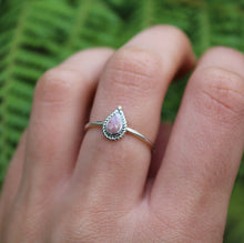 Load image into Gallery viewer, Sterling Silver Rhodochrosite Petal Stacking Ring
