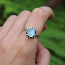 Load image into Gallery viewer, Sterling Silver Moonstone Petal Teardrop
