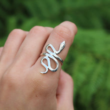 Load image into Gallery viewer, Sterling Silver Serpent Large Wrap Ring
