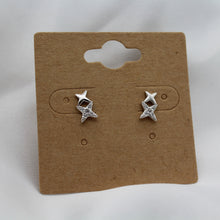 Load image into Gallery viewer, Sterling Silver Double Star Jewel Studs
