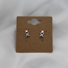 Load image into Gallery viewer, Sterling Silver Double Star Jewel Studs
