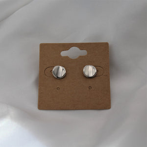 Sterling Silver Circle Concave Studs