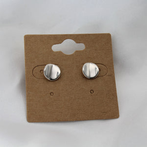 Sterling Silver Circle Concave Studs