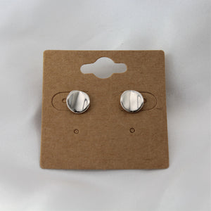 Sterling Silver Circle Concave Studs