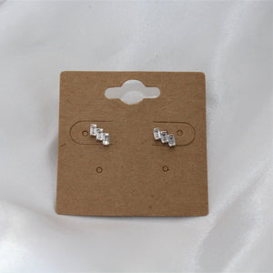 Sterling Silver Jewel Trio Studs