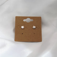 Load image into Gallery viewer, Sterling Silver Five Point Star Studs
