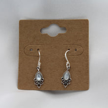 Load image into Gallery viewer, Sterling Silver Teardrop Mother Of Pearl Dangle Earring
