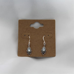 Sterling Silver Teardrop Mother Of Pearl Dangle Earring