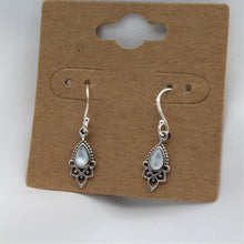 Load image into Gallery viewer, Sterling Silver Teardrop Mother Of Pearl Dangle Earring
