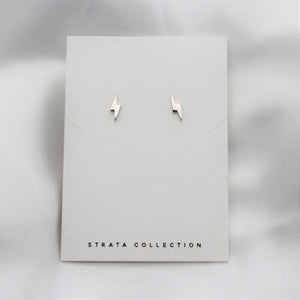 Sterling Silver Lightning Bolt Studs