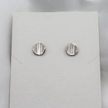 Load image into Gallery viewer, Sterling Silver Circle Concave Studs
