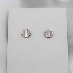 Sterling Silver Circle Concave Studs