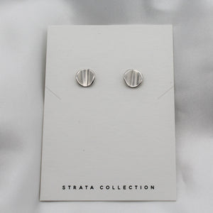 Sterling Silver Circle Concave Studs