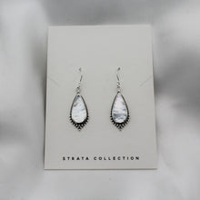 Load image into Gallery viewer, Sterling Silver Teardrop Mother Of Pearl Dangle Earring
