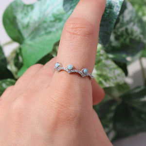 Larimar Jewel Stacking Ring