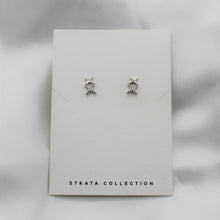 Load image into Gallery viewer, Sterling Silver Double Star Jewel Studs
