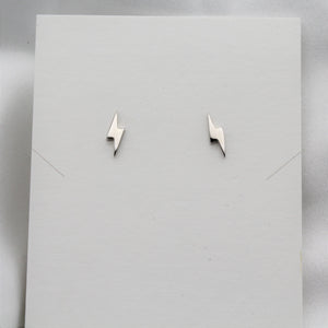 Sterling Silver Lightning Bolt Studs