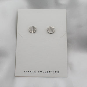 Sterling Silver Circle Concave Studs