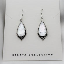 Load image into Gallery viewer, Sterling Silver Teardrop Mother Of Pearl Dangle Earring
