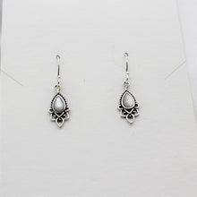 Load image into Gallery viewer, Sterling Silver Teardrop Mother Of Pearl Dangle Earring
