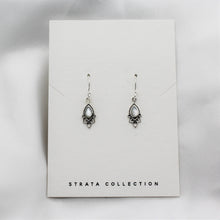 Load image into Gallery viewer, Sterling Silver Teardrop Mother Of Pearl Dangle Earring
