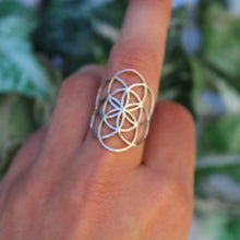 Load image into Gallery viewer, Sterling Silver Geometric Lattice Ring
