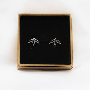 Sterling Silver Bali Petal Studs