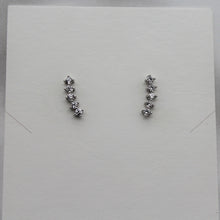 Load image into Gallery viewer, Sterling Silver Jewel Line Studs
