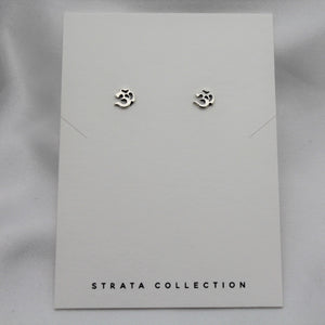 Sterling Silver Om Sign Studs