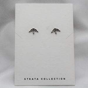 Sterling Silver Bali Petal Studs