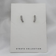 Load image into Gallery viewer, Sterling Silver Jewel Line Studs
