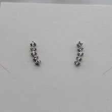 Load image into Gallery viewer, Sterling Silver Jewel Line Studs
