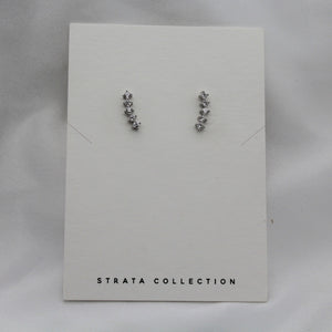 Sterling Silver Jewel Line Studs