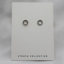 Load image into Gallery viewer, Sterling Silver Moon Phase Circle Studs
