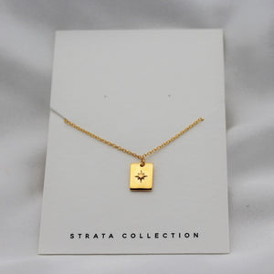 18K Gold Vermeil Star and Moon Reversible Necklace