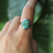 Load image into Gallery viewer, Sterling Silver Large Duo Turquoise Ring
