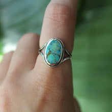 Load image into Gallery viewer, Sterling Silver Large Duo Turquoise Ring
