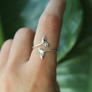 Sterling Silver Whale Tale Ring