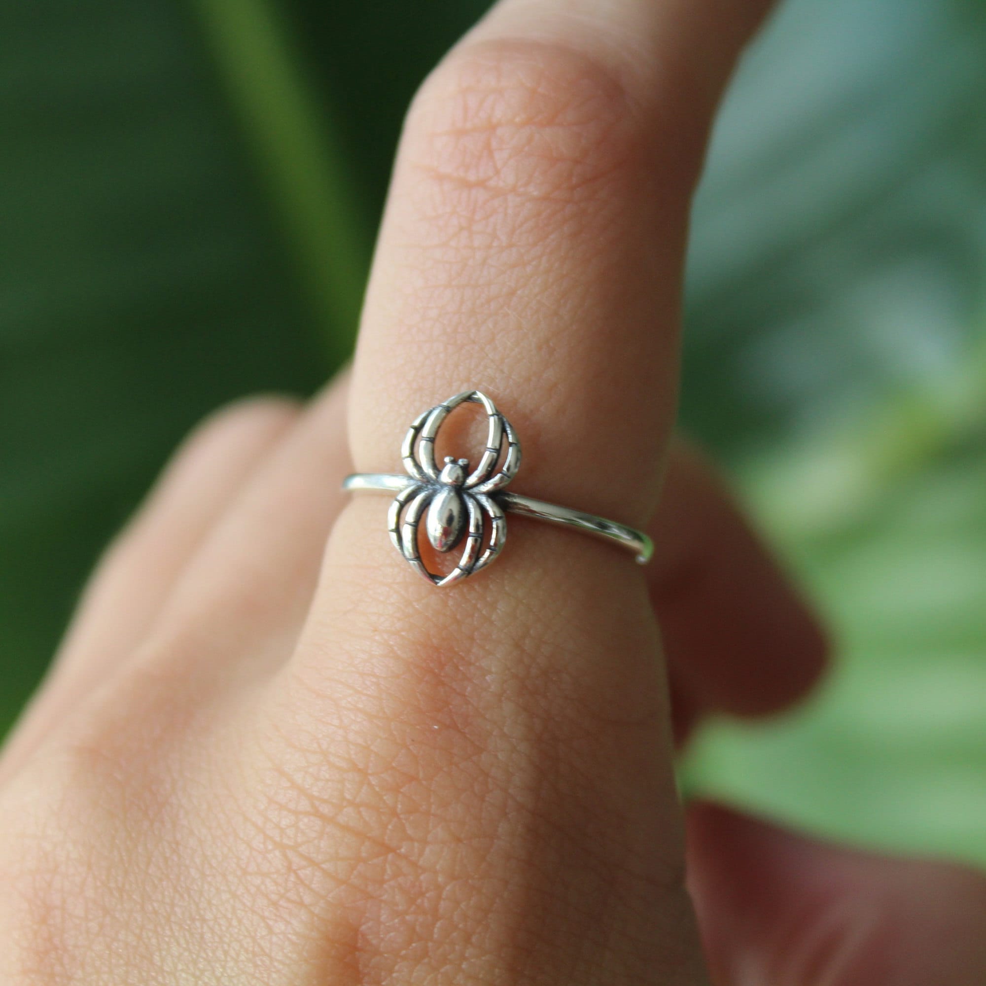 Spider onyx sterling silver ring - Imsmistyle