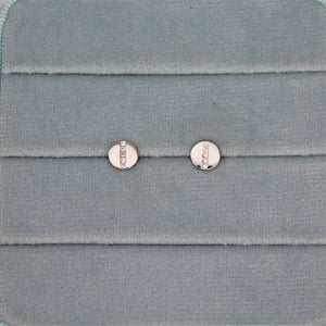 Sterling Silver Jewel Line Circle Studs