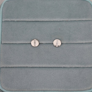 Sterling Silver Jewel Line Circle Studs