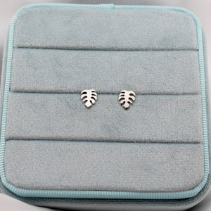 Sterling Silver Fern Leaf Studs