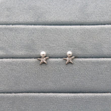 Load image into Gallery viewer, Sterling Silver Pearl Starfish Studs
