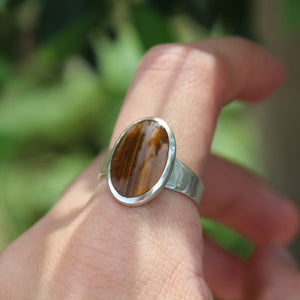 Sterling Silver Tigers Eye Ring