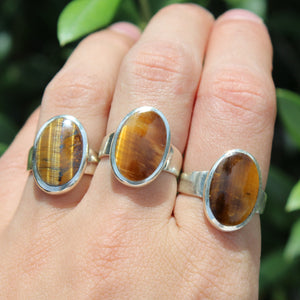 Sterling Silver Tigers Eye Ring