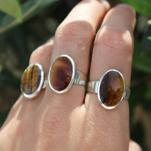 Sterling Silver Tigers Eye Ring