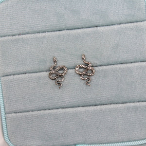 Sterling Silver Snake Wiggle Studs