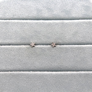 Sterling Silver Dainty Jewel Flower Studs