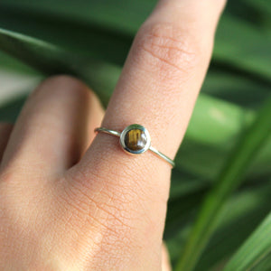 Sterling Silver Tigers Eye Stacking Circle