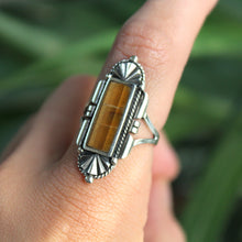 Load image into Gallery viewer, Sterling Silver Tigers Eye Fan Top
